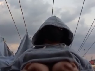 I like to show my tits to my neighbors