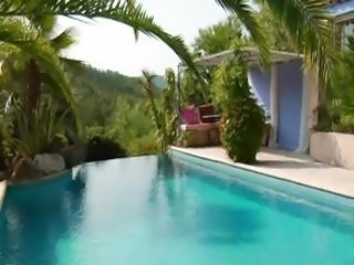 Sylvie De Luxe is a skinny young cutie who gets fucked at the bar by the pool