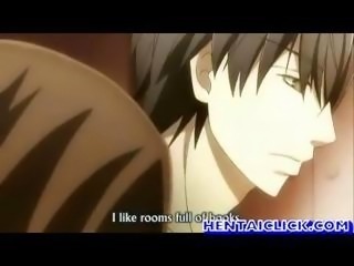 Cute anime gay having hot kisses and sex fun