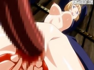 Tricky hentai prostitute with a magnetic vertical smile gets assaulted by...