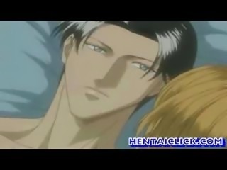 Hentai gay hardcore anal sex in bed