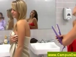 College girl masturbates in the shower