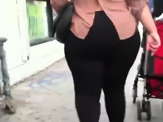 Large Latin Booty Outside For A Walk