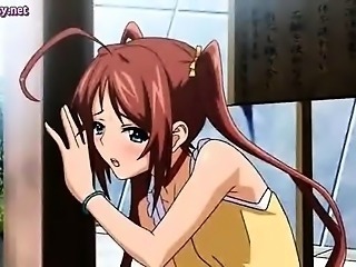 Shy anime teenie gets clit rubbed