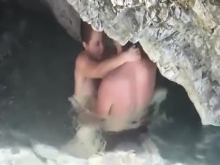 Busted A Couple Fucking Under The Rocks On Ibiza