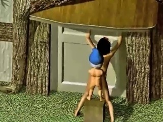 3D Snow White fucked outdoors by one of the dwarves