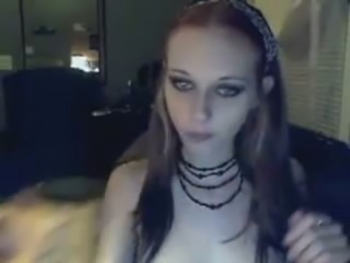 gothic girl masterbates on webcam OMEGLE