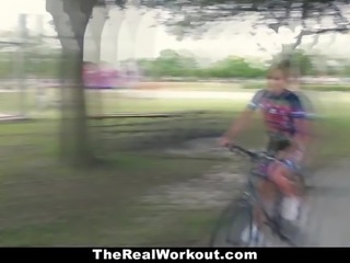 TheRealWorkout- Blonde biker Stretched and fucked