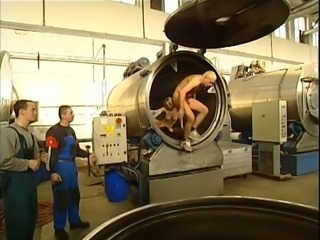 Busty Blonde Fuck At The Factory