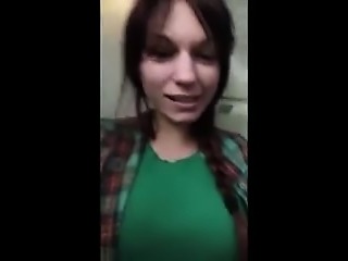 Beautiful young slut films herself massaging her pretty cli
