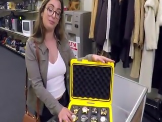 Hot French babe gets fucked fucked in the pawnshop for a plane ticket