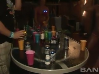 These shameless party sluts love strip beer pong and they are so nasty