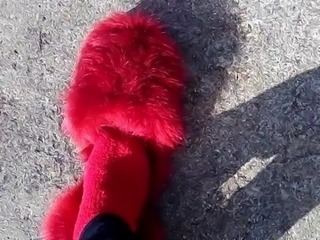 Fuzzy slippers